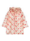 Konges Sløjd Heart-pattern Hooded Raincoat In Neutrals