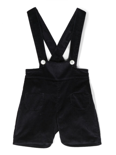 Mariella Ferrari Babies' Corduroy Cotton Dungarees In Blue