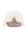 La Stupenderia Embroidered-design Cotton Blend Beanie In White