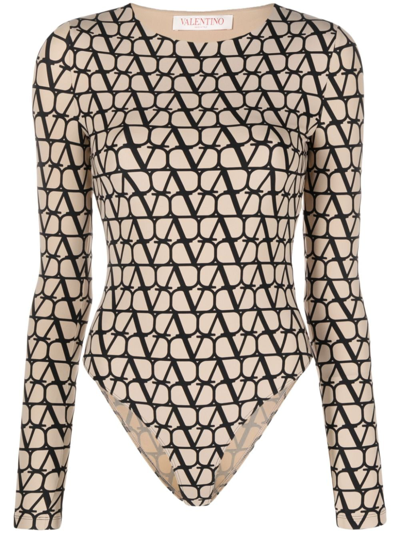 Valentino Toile Iconographe Printed Stretch-jersey Bodysuit In Default Title