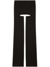 Courrèges Chaps Flared Tailored Trousers In Black
