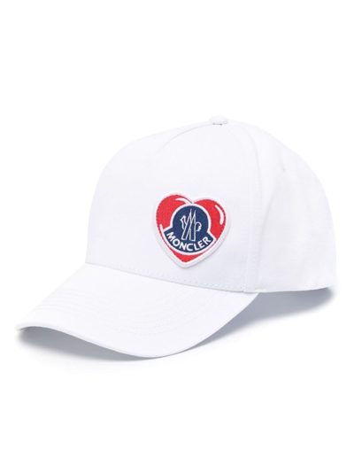 Moncler Patch-detail Baseball Cap In White