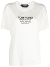 Tom Ford Logo-print Silk T-shirt In White