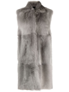 FABIANA FILIPPI SLEEVELESS FAUX-FUR COAT