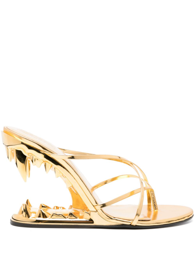 Gcds Heeled Sandals  Woman Color Gold In Oro