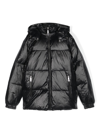 PHILIPP PLEIN JUNIOR LOGO-PRINT PADDED COAT