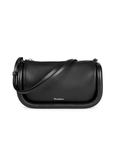 Jw Anderson Men's The Bumper Leather Shoulder Bag In Black