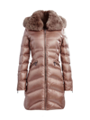 Dawn Levy Women's Cloe Shearling-trim Puffer Jacket In Bronze