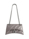 Balenciaga Women's Crush Quilted Small Chain Bag In Dark Grey
