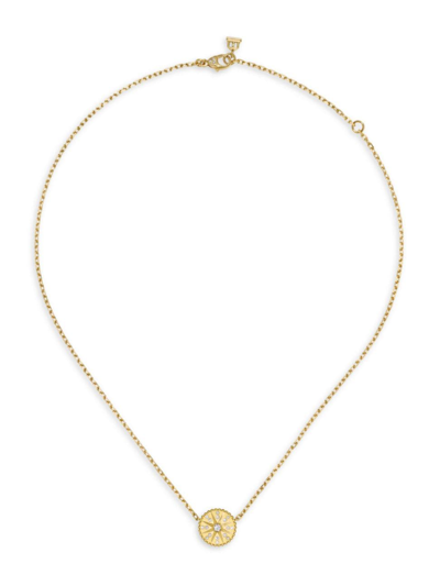 Temple St Clair Women's Celestial Orbit 18k Yellow Gold & 0.2 Tcw Diamond Star Pendant Necklace