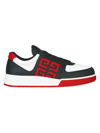 Givenchy G4 Round Toe Low In Black/white/red