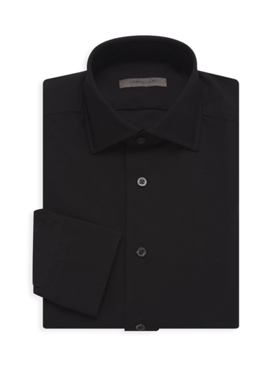 Corneliani Men's Tech Button-up Shirt In Black