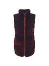 GORSKI WOMEN'S SHEARLING LAMB VEST WITH QUILTED BACK