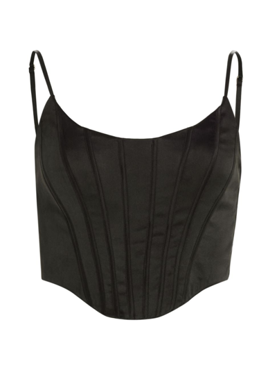 Zimmermann Silk Corset Top In Black