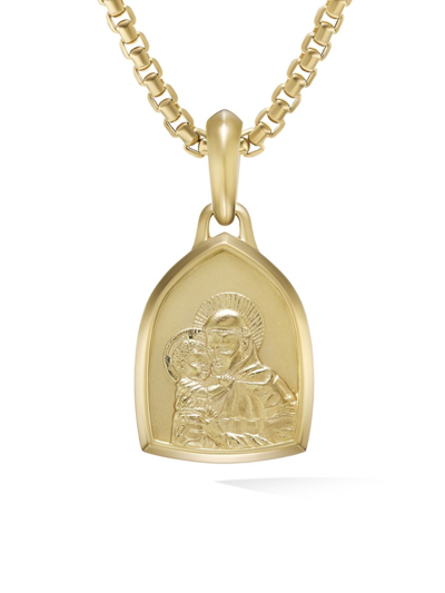 David Yurman Men's St. Anthony Pendant In 18k Gold, 21.8mm