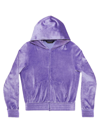 Balenciaga Women's Bb Paris Strass Zip-up Hoodie Fitted In Lilac
