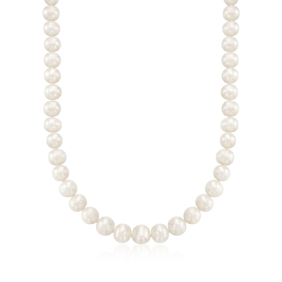 Ross-simons 8.5-9.5mm Cultured Pearl Necklace With Sterling Silver In Multi