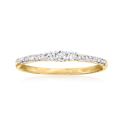 Rs Pure By Ross-simons Diamond Ring In 14kt Yellow Gold In Silver