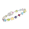 Ross-simons Multi-stone Bracelet In Sterling Silver In Multi