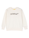 Off-white Bookish Blurry Logo-print Cotton Sweatshirt In White