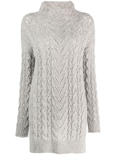 Ralph Lauren Cable-knit Cashmere Jumper In Grey