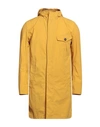Herno Man Overcoat Ocher Size 40 Polyamide In Yellow
