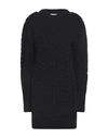 Maria Vittoria Paolillo Mvp Woman Mini Dress Black Size 6 Acrylic, Wool, Polyester
