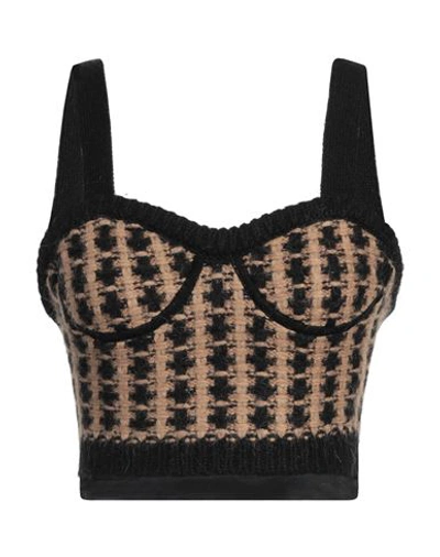 Red Valentino Sweetheart-neck Knit Bralette In Beige