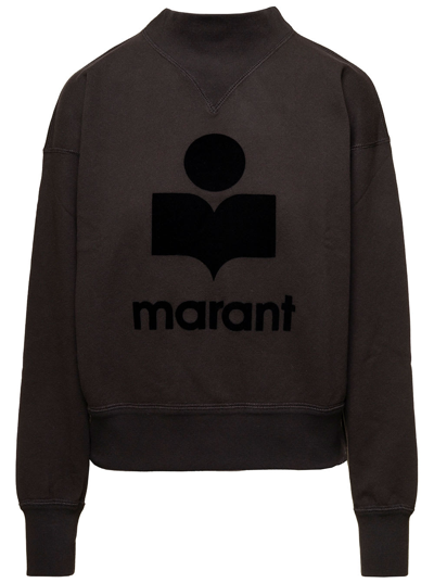 Isabel Marant Étoile Slate Cotton Moby Sweatshirt In Black