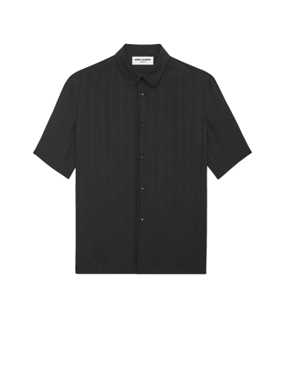 Saint Laurent Silk Shirt In Black