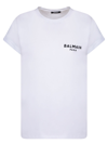 BALMAIN WHITE FLOCK T-SHIRT