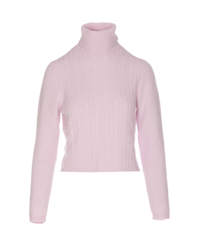 Allude Sweater In Pink