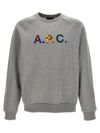 Apc A.p.c. Shaun Logo Tartan Crewneck Sweatshirt In Gray