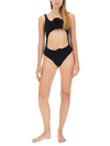 Magda Butrym Floral-appliqué Cut-out Swimsuit In Nero