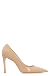 Stuart Weitzman Leather Anny Pump 100 In Skin