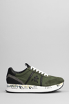 PREMIATA CONNY SNEAKERS IN GREEN SUEDE AND FABRIC
