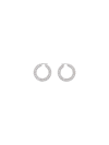Amina Muaddi Embellished Metal Big Jaheel Earrings In Silver