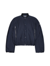 Jacquemus Le Bomber Croissant Cropped Jacket In Dark Navy