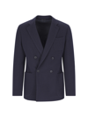 Giorgio Armani Upton Double-breasted Blazer In Blue