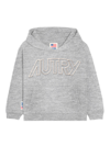 Autry Logo-print Cotton Hoodie In Grey