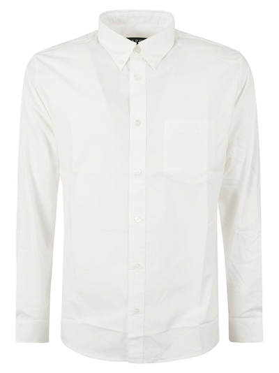Apc A.p.c. Long Sleeved Buttoned Shirt In White