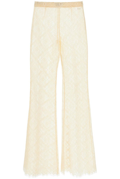 Dsquared2 Super Flared Lace Pants In White