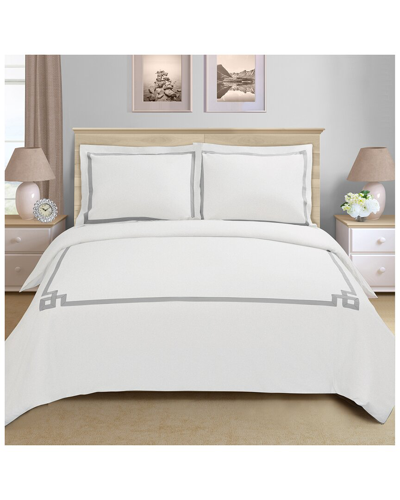 Superior Miller Embroidered 3pc Duvet Cover Set
