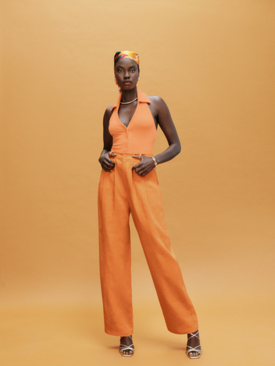 Reformation Waistcoata Trouser In Citrus