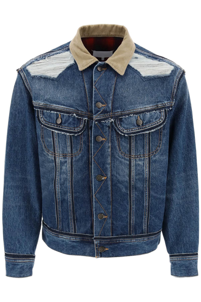 Maison Margiela Denim Jacket X Pandleton In Blue