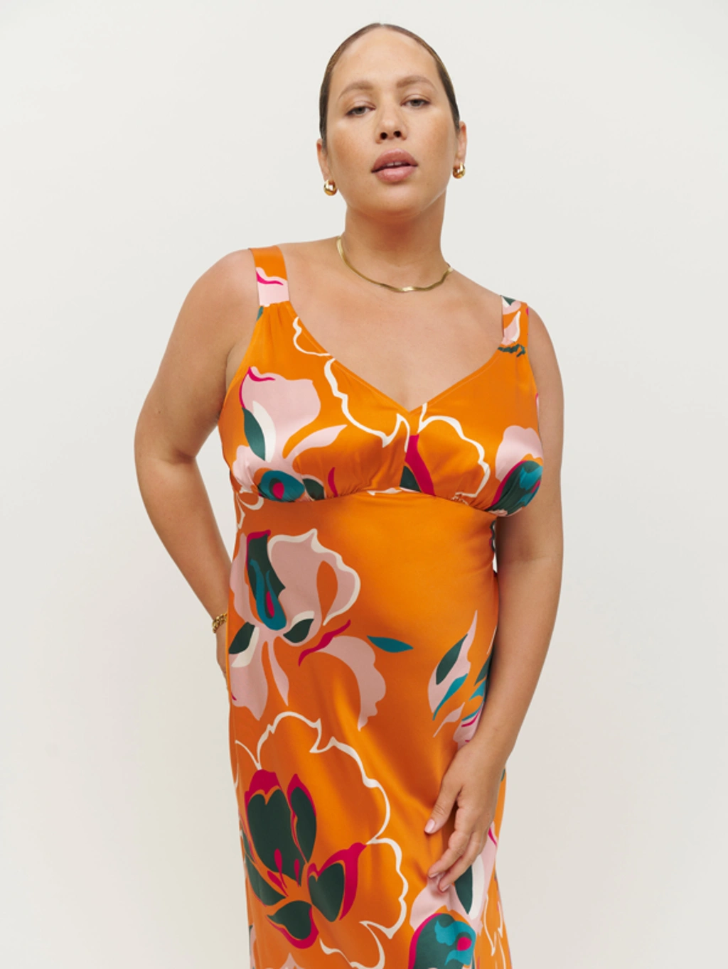 daytona silk dress reformation Reformation Daytona Silk Midi Dress by Reformation