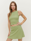 Reformation Andres Knit Two Piece In Crocodile