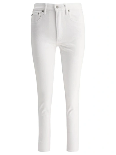 Polo Ralph Lauren Women's Cotton-blend Mid-rise Skinny Jeans In White