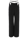 Dion Lee Womens Black V-wire Straight-leg Mid-rise Woven Trousers In Black