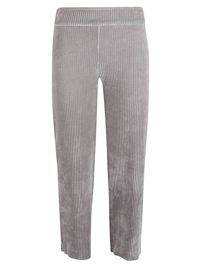 Avenue Montaigne Corduroy Cropped Trousers In Silver